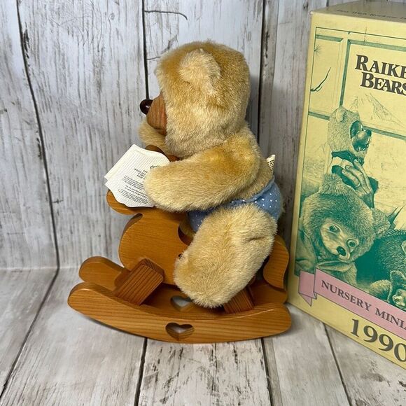 Raikes Bears Ben 1990 Collectible Nursery Miniatures and Wooden Rocking Horse NE - Picture 3 of 7